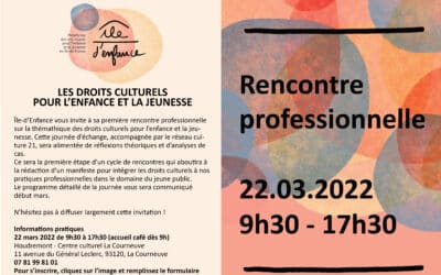 Les droits culturels pour l’enfance et la jeunesse